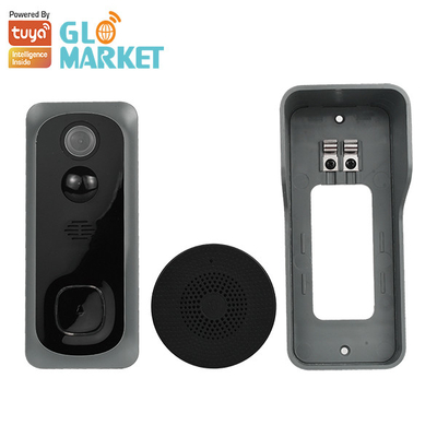 Ασύρματη Tuya Doorbell υπαίθρια νυχτερινή όραση έξυπνο τηλεοπτικό Doorbell μπαταριών Glomarket 1080P