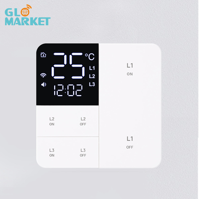 Glomarket Smart Tuya Wifi Button Wall Switch Remote/Voice Alexa/Timer Control με θερμοκρασία και υγρασία οθόνης LCD