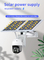Wifi Tuya έξυπνη ηλιακή κάμερα επιτήρησης PTZ καμερών 20Watt υπαίθρια με τα ηλιακά πλαίσια