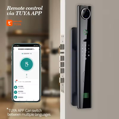 Glomarket Tuya Smart 3D αναγνώριση προσώπου αυτόματη κλειδαριά μάτι γάτας βιομετρικά δακτυλικά αποτυπώματα ψηφιακό κωδικό πρόσβασης κλειδαριά πόρτας