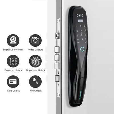 Glomarket 3D Face WIFI Smart Πλήρως αυτόματο Smart Lock Αποτυπώματα δακτύλων APP Κάρτα Κλειδί Ανοίξτε έξυπνη κλειδαριά πόρτας με κάμερα