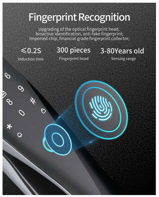 Glomarket 3D Face WIFI Smart Πλήρως αυτόματο Smart Lock Αποτυπώματα δακτύλων APP Κάρτα Κλειδί Ανοίξτε έξυπνη κλειδαριά πόρτας με κάμερα
