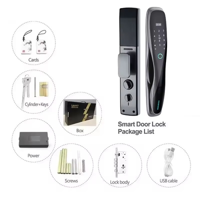 Glomarket 3D Face WIFI Smart Πλήρως αυτόματο Smart Lock Αποτυπώματα δακτύλων APP Κάρτα Κλειδί Ανοίξτε έξυπνη κλειδαριά πόρτας με κάμερα