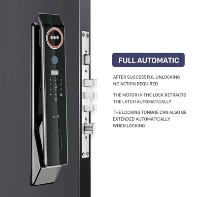 Glomarket Factory Price Wifi App έξυπνη κλειδαριά πόρτας με αναγνώριση προσώπου βιομετρικά δακτυλικά αποτυπώματα Cerradura υποστήριξη λειτουργία ιντερκόμ