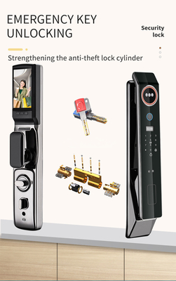 Glomarket Factory Price Wifi App έξυπνη κλειδαριά πόρτας με αναγνώριση προσώπου βιομετρικά δακτυλικά αποτυπώματα Cerradura υποστήριξη λειτουργία ιντερκόμ