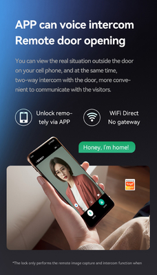 Glomarket Tuya Wifi έξυπνη κλειδαριά Αλουμινίου ξύλινη πόρτα αναγνώριση προσώπου παλάμη βιομετρικά δακτυλικά αποτυπώματα ψηφιακή έξυπνη κλειδαριά