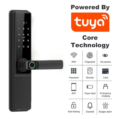 Glomarket Tuya Wifi έξυπνη κλειδαριά πόρτας με Cat Eye ψηφιακή κλειδαριά ηλεκτρονική δακτυλική δακτυλική πόρτα έξυπνο σπίτι
