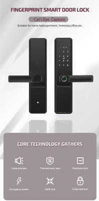 Glomarket Tuya Wifi έξυπνη κλειδαριά πόρτας με Cat Eye ψηφιακή κλειδαριά ηλεκτρονική δακτυλική δακτυλική πόρτα έξυπνο σπίτι
