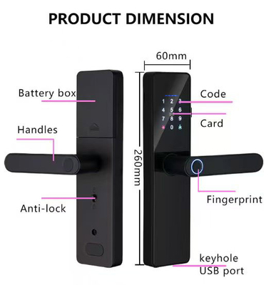 Glomarket Smart Cerradura Fechadura Ψηφιακό Tuya Ttlock Κλειδί RFID κάρτα κωδικός πρόσβασης δακτυλικά αποτυπώματα Smart Door Lock