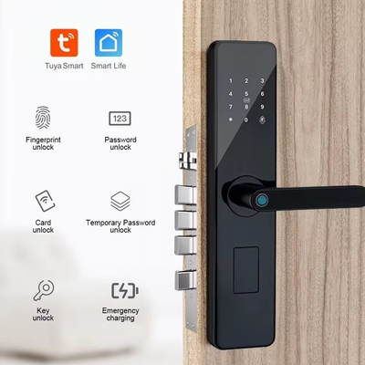 Glomarket Σπίτι Διαμέρισμα Tuya Smart WiFi Ψηφιακή κλειδαριά πόρτας Τηλέφωνο APP Απομακρυσμένο έλεγχο Ασφάλεια δακτυλικά αποτυπώματα έξυπνη κλειδαριά πόρτας
