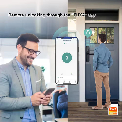 Glomarket Σπίτι Διαμέρισμα Tuya Smart WiFi Ψηφιακή κλειδαριά πόρτας Τηλέφωνο APP Απομακρυσμένο έλεγχο Ασφάλεια δακτυλικά αποτυπώματα έξυπνη κλειδαριά πόρτας