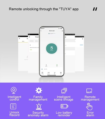 Glomarket Σπίτι Διαμέρισμα Tuya Smart WiFi Ψηφιακή κλειδαριά πόρτας Τηλέφωνο APP Απομακρυσμένο έλεγχο Ασφάλεια δακτυλικά αποτυπώματα έξυπνη κλειδαριά πόρτας