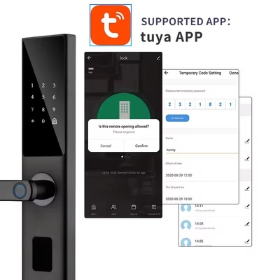 Glomarket Tuya Smart WiFi Ψηφιακός κωδικός κλειδαριού πόρτας RFID IC κάρτα Ηλεκτρονική εφαρμογή κινητού τηλεφώνου Ανοίξτε βιομετρικό δακτυλικό αποτύπωμα έξυπνο κλειδί