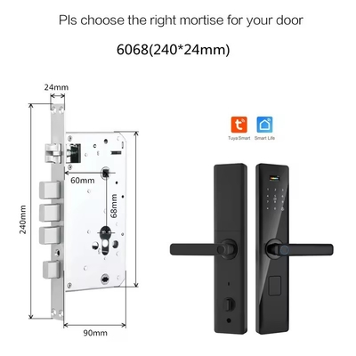 Glomarket Tuya Smart Security Ψηφιακή κλειδαριά πόρτας Βιομετρικό χερούλι δακτυλικών αποτυπωμάτων έξυπνη κλειδαριά ξενοδοχείο διαμέρισμα δωμάτιο κλειδαριά εργοστασιακή τιμή