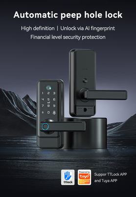 Glomarket Tuya Wifi Keyless Deadbolt Lock Serraduras Ηλεκτρική λαβή Εμπροσθια κλειδαριά με πληκτρολόγιο έξυπνο ψηφιακό κλειδί δακτυλικών αποτυπωμάτων