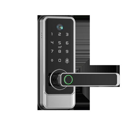 Glomarket Tuya Wifi Keyless Deadbolt Lock Serraduras Ηλεκτρική λαβή Εμπροσθια κλειδαριά με πληκτρολόγιο έξυπνο ψηφιακό κλειδί δακτυλικών αποτυπωμάτων