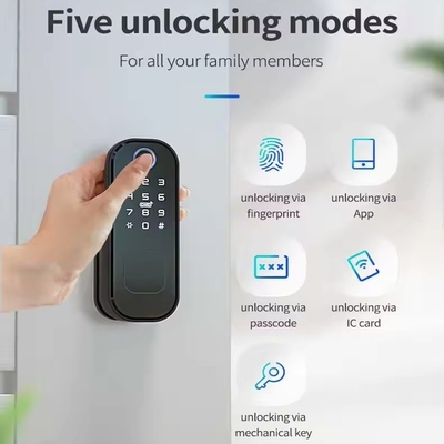 Glomarket Smart Home Ανερόφρονη έξυπνη ηλεκτρική κλειδαριά με Tuya APP Control WIFI Εξωτερική πύλη πόρτας δακτυλικών αποτυπωμάτων έξυπνη κλειδαριά