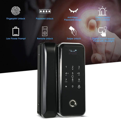 Glomarket Smart Tuya Wifi Glass Door Lock Ακτινογραφημένο ψηφιακό πληκτρολόγιο κωδικό πρόσβασης Λοκ ευφυής σύνδεση Απομακρυσμένη ξεκλείδωση