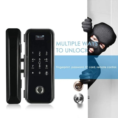 Glomarket Smart Tuya Wifi Glass Door Lock Ακτινογραφημένο ψηφιακό πληκτρολόγιο κωδικό πρόσβασης Λοκ ευφυής σύνδεση Απομακρυσμένη ξεκλείδωση