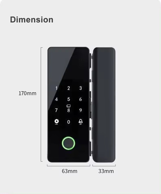 Glomarket Tuya Smart Glass Door Lock Βιομετρικό δακτυλικό αποτύπωμα BLE Smart Electronic Lock Για γραφείο