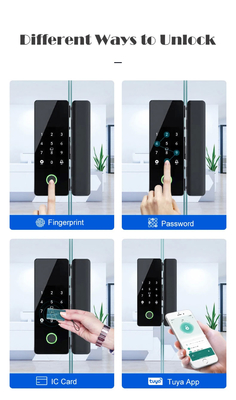 Glomarket Tuya Smart Glass Door Lock Βιομετρικό δακτυλικό αποτύπωμα BLE Smart Electronic Lock Για γραφείο