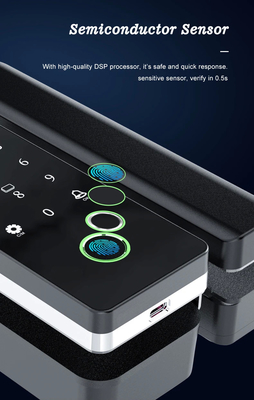 Glomarket Tuya Smart Glass Door Lock Βιομετρικό δακτυλικό αποτύπωμα BLE Smart Electronic Lock Για γραφείο