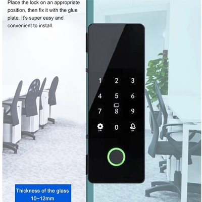Glomarket Tuya Smart Glass Door Lock Βιομετρικό δακτυλικό αποτύπωμα BLE Smart Electronic Lock Για γραφείο