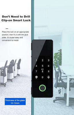 Glomarket Tuya Smart Glass Door Lock Βιομετρικό δακτυλικό αποτύπωμα BLE Smart Electronic Lock Για γραφείο