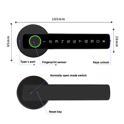 Glomarket Tuya Ble Smart Lock Ασφάλεια Ηλεκτρονική Χωρίς Κλειδί έξυπνη πόρτα λαβή κλειδαριού κλειδαριού εσωτερικού δωματίου