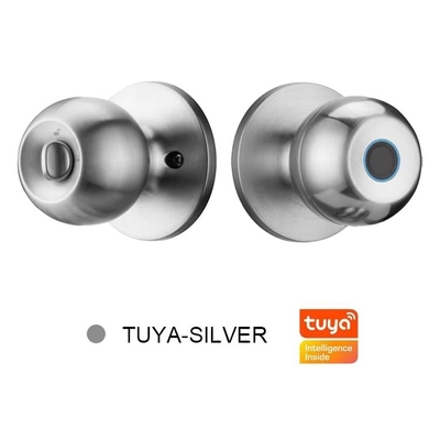 Γλομάρκετ Wholesale Intelligent Round Ball Knob Lock Keyless Smart Door Handle Lock Tuya App Control Smart Fingerprint Door Lock Το κλειδί της πόρτας δεν έχει κλειδί.
