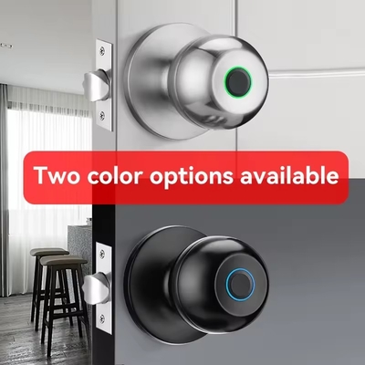 Γλομάρκετ Wholesale Intelligent Round Ball Knob Lock Keyless Smart Door Handle Lock Tuya App Control Smart Fingerprint Door Lock Το κλειδί της πόρτας δεν έχει κλειδί.