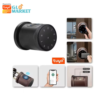 Glomarket Νέο στυλ Tuya App Control Smart Lock Door Αποτύπωμα δακτύλου Password Σπίτι Ξενοδοχείο Διαμέρισμα Ηλεκτρονικό Smart Door Knob Lock