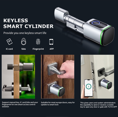 Glomarket Home Smart Door Lock Ttlock Smart Fingerprint Card Key Unlock Ρυθμιζόμενο κύλινδρο Euro Smart Lock Tuya App Πύλη κλειδαριού