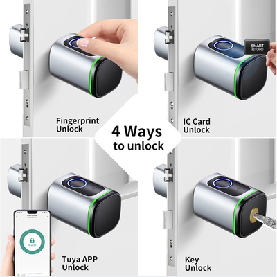 Glomarket Home Smart Door Lock Ttlock Smart Fingerprint Card Key Unlock Ρυθμιζόμενο κύλινδρο Euro Smart Lock Tuya App Πύλη κλειδαριού