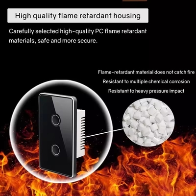 Tuya US Wifi / Zigbee Υπερόχριστο γυαλί Κωνκώδες κουμπί Touch Light Switch 1/2/3/4 Gang Wifi Wall Switch