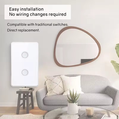 Tuya US Wifi / Zigbee Υπερόχριστο γυαλί Κωνκώδες κουμπί Touch Light Switch 1/2/3/4 Gang Wifi Wall Switch