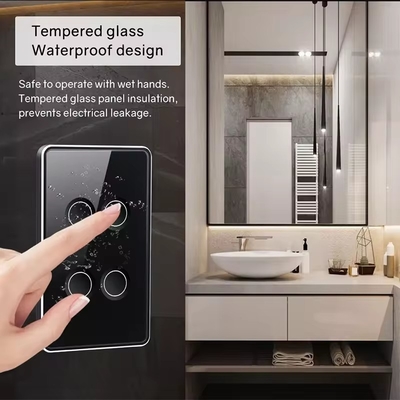 Tuya US Wifi / Zigbee Υπερόχριστο γυαλί Κωνκώδες κουμπί Touch Light Switch 1/2/3/4 Gang Wifi Wall Switch