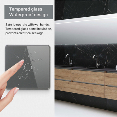 Glomarket Smart ΕΕ/Ηνωμένο Βασίλειο 1-4Gang Wall Switch WIFI/Zigbee Glass Panel Light Switch Tuya Smart Switch με Google Alexa