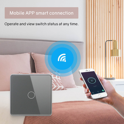 Glomarket Smart ΕΕ/Ηνωμένο Βασίλειο 1-4Gang Wall Switch WIFI/Zigbee Glass Panel Light Switch Tuya Smart Switch με Google Alexa