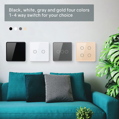 Glomarket Smart ΕΕ/Ηνωμένο Βασίλειο 1-4Gang Wall Switch WIFI/Zigbee Glass Panel Light Switch Tuya Smart Switch με Google Alexa
