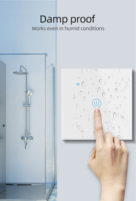 Glomarket EU 1/2/3/4 Gang Tuya Smart Switch Light Alexa Voice Control Touch Glass Wall Ασύρματος WiFi Ηλεκτρικός διακόπτης