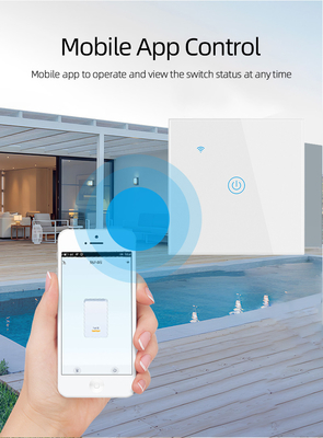 Glomarket EU 1/2/3/4 Gang Tuya Smart Switch Light Alexa Voice Control Touch Glass Wall Ασύρματος WiFi Ηλεκτρικός διακόπτης
