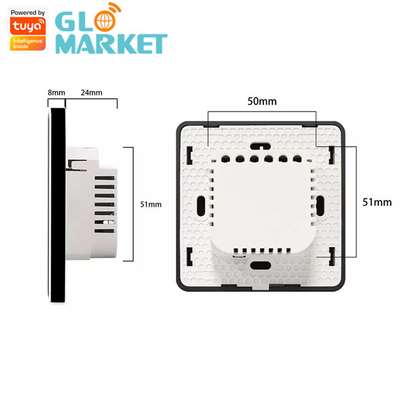 Glomarket Tuya Smart Glass Touch Button Wifi Smart Boiler Switch Alexa Voice Control EU Standard Κλειστή θερμαντήρα νερού