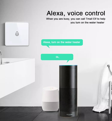 Glomarket Tuya Smart Glass Touch Button Wifi Smart Boiler Switch Alexa Voice Control EU Standard Κλειστή θερμαντήρα νερού