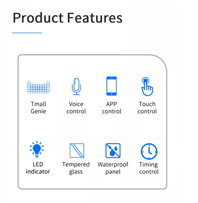 Έξυπνος διακόπτης κουρτίνας Wi-Fi / Zigbee Voice Control Google Assistant Έξυπνος πρότυπος της ΕΕ διακόπτης οθόνης αφής APP Διακόπτης πόρτας γκαράζ