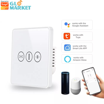 Έξυπνος διακόπτης κουρτίνας Wi-Fi / Zigbee Voice Control Google Assistant Έξυπνος πρότυπος της ΕΕ διακόπτης οθόνης αφής APP Διακόπτης πόρτας γκαράζ