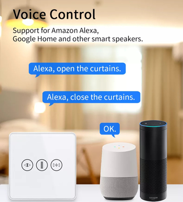 Έξυπνος διακόπτης κουρτίνας Wi-Fi / Zigbee Voice Control Google Assistant Έξυπνος πρότυπος της ΕΕ διακόπτης οθόνης αφής APP Διακόπτης πόρτας γκαράζ