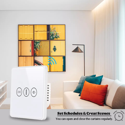 Έξυπνος διακόπτης κουρτίνας Wi-Fi / Zigbee Voice Control Google Assistant Έξυπνος πρότυπος της ΕΕ διακόπτης οθόνης αφής APP Διακόπτης πόρτας γκαράζ