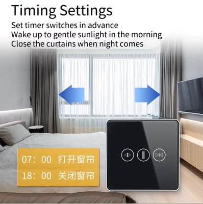 Έξυπνος διακόπτης κουρτίνας Wi-Fi / Zigbee Voice Control Google Assistant Έξυπνος πρότυπος της ΕΕ διακόπτης οθόνης αφής APP Διακόπτης πόρτας γκαράζ