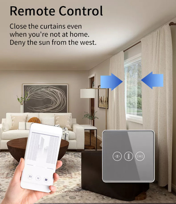 Έξυπνος διακόπτης κουρτίνας Wi-Fi / Zigbee Voice Control Google Assistant Έξυπνος πρότυπος της ΕΕ διακόπτης οθόνης αφής APP Διακόπτης πόρτας γκαράζ